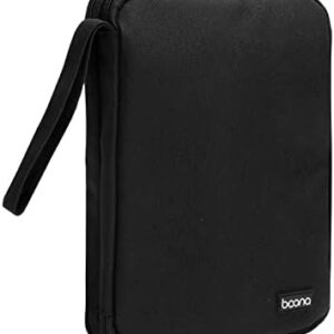 Cable Organiser Bag Double Layer Cable Pockets Travel Electronic Bag Waterproof Electronic Bag for Mobile Phone SD Cards Tablet, black, Bag