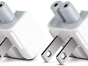 Beyee Travel Charger Converter US Duck head Plug, Spare Connector for iPod, iPhone,iPad Tablets, Macbook AC Power Adapter (2xUS Plug)