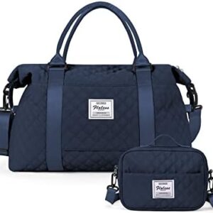 Ryanair Cabin Bags 50x40x20 Maximum Size Carry On Bag Holdall Lightweight Cabin Luggage Under Seat Flight Travel Duffel Bag with Toiletry Bag&Wet Pocket Weekender Bags for Women Overnight Bag, A6-navy Blue