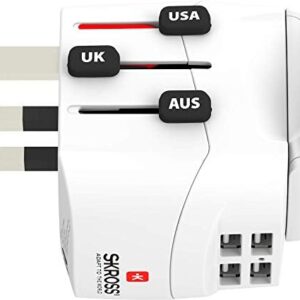 SKROSS | 1.302471 | Universal Travel Plug with 4 x USB Ports
