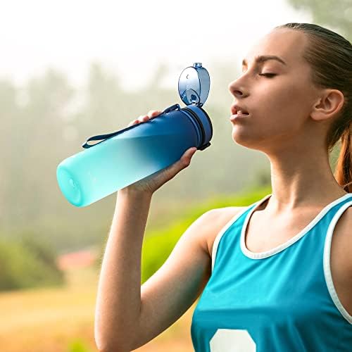 UZSPACE Water Bottle 500 ml / 800 ml / 1 L, Sports Drinking Bottle Children's Leak-Proof, Tritan & BPA-Free Water Bottle for Cycling, Fitness, Outdoor - Image 7