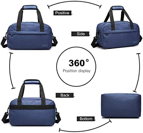 Kono 35x20x20 Holdall Cabin Luggage Under Seat Ryanair Flight Carry-on Bag Unisex Sports Travel Duffels Bag, Navy, 35cm (W) * 20cm (H) * 20cm (D) - Image 7