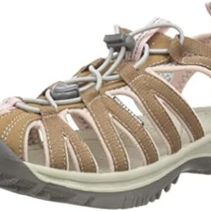 KEEN Women's Whisper Closed Toe Sport Sandals, Coffee Liqueur/Keen Yellow