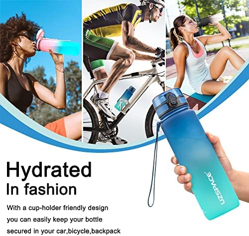 UZSPACE Water Bottle 500 ml / 800 ml / 1 L, Sports Drinking Bottle Children's Leak-Proof, Tritan & BPA-Free Water Bottle for Cycling, Fitness, Outdoor - Image 6