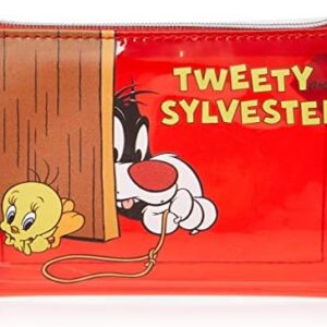 Warner Brothers Looneytunes002 Tweety Looney Tunes Pouch, Cosmetic Pouch, Travel Pouch, Mini 3 Pocket Pouch, Accessory Holder